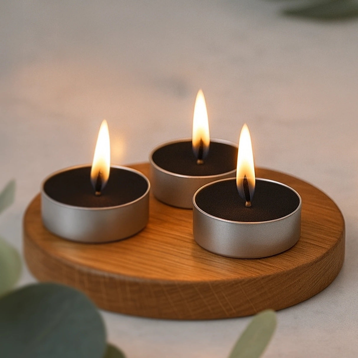 Iris Celeste Black Oudh Fragranced Tealight Candles Pack of 15