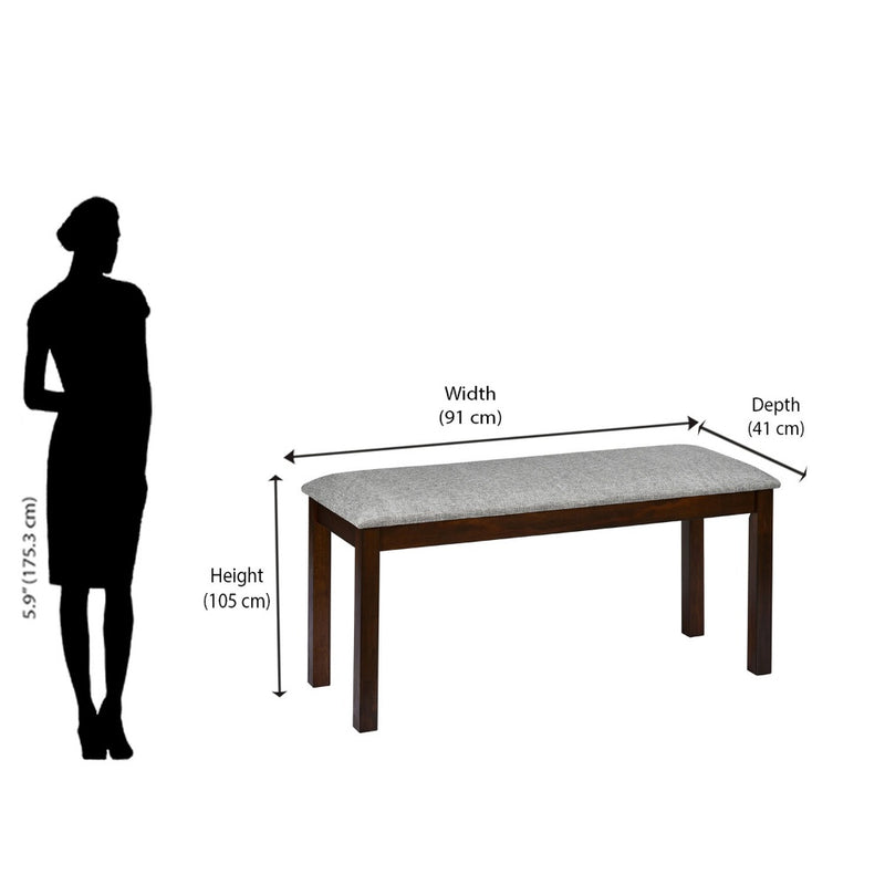 Bella 4 Seater Dining Set with Bench (Antique Cherry)