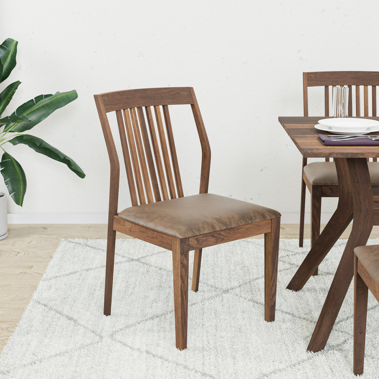 Nilkamal Blaine Dining Chair (Walnut)