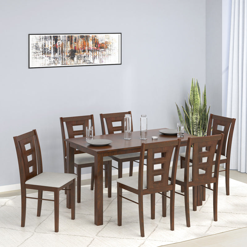 Nilkamal bella 6 Seater Dining Set Antique Cherry
