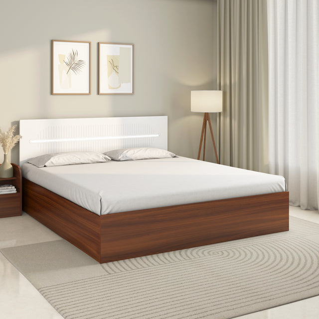 Nilkamal Capsule Max Bed with Box Storage (Walnut)