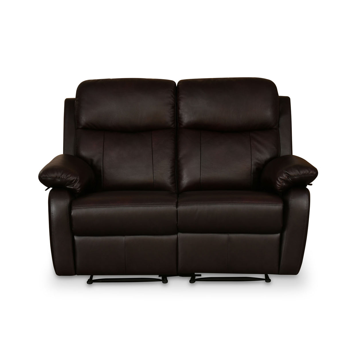 Carolina 2 Seater Leather Recliner Sofa- Brown