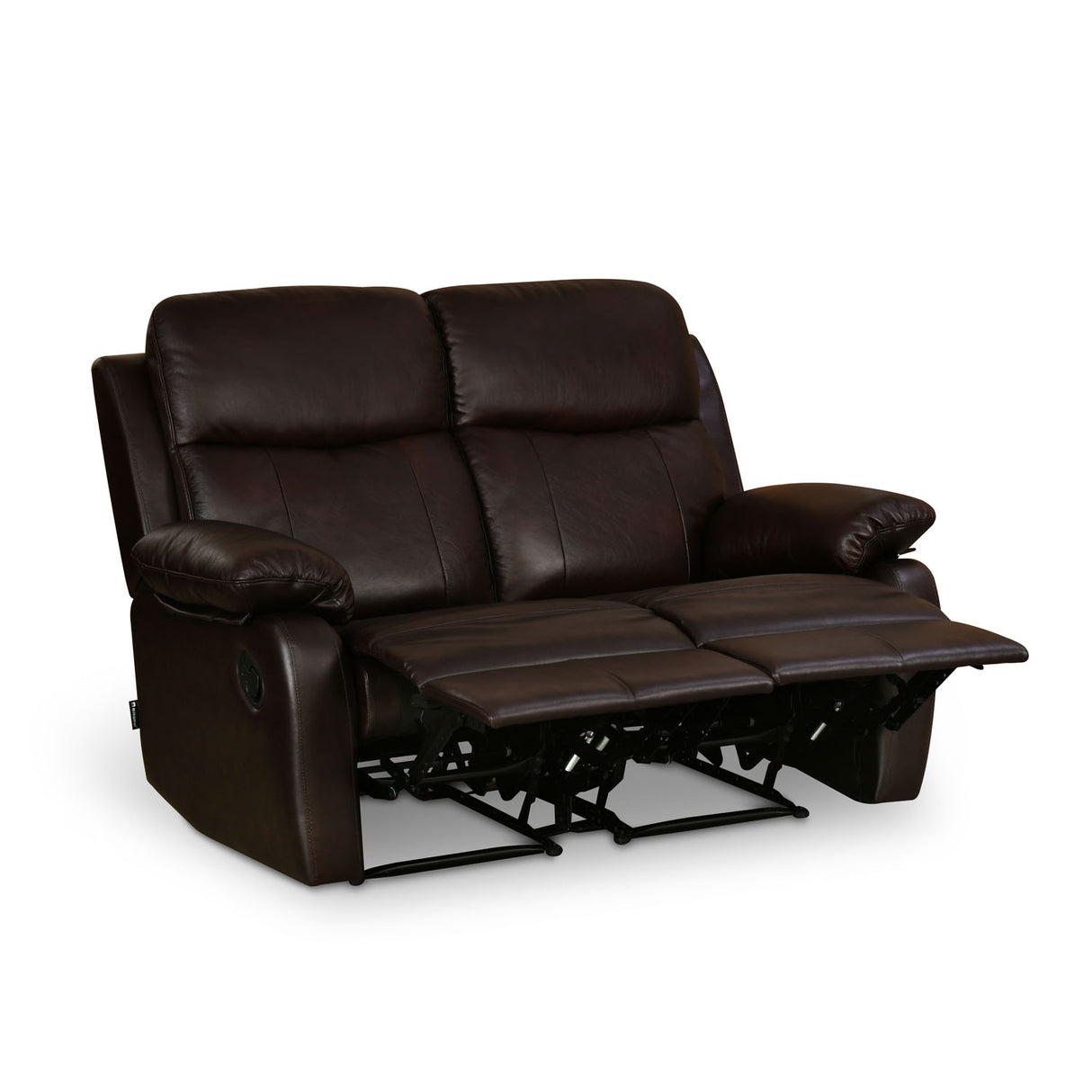 Carolina 2 Seater Leather Recliner Sofa- Brown