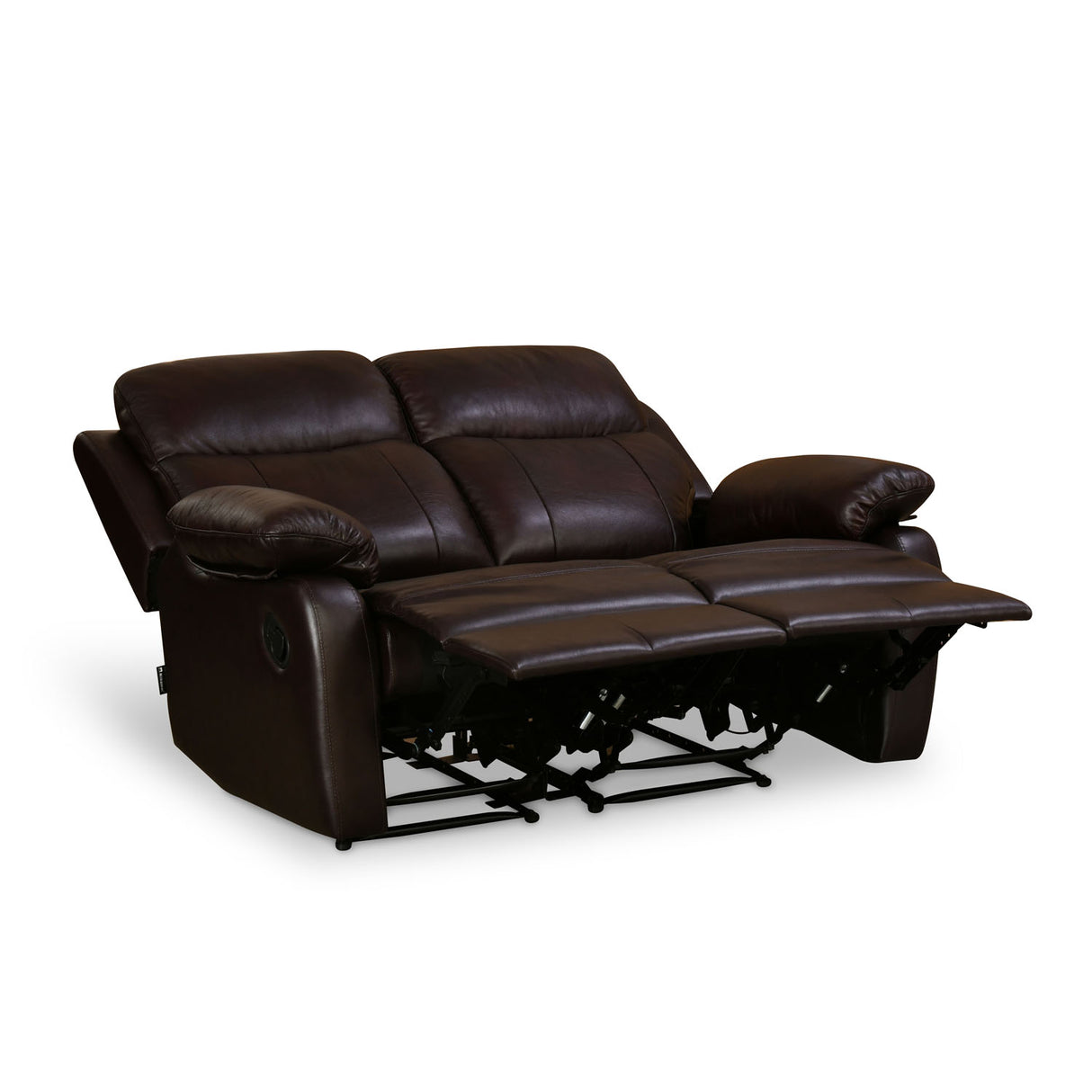 Carolina 2 Seater Leather Recliner Sofa- Brown