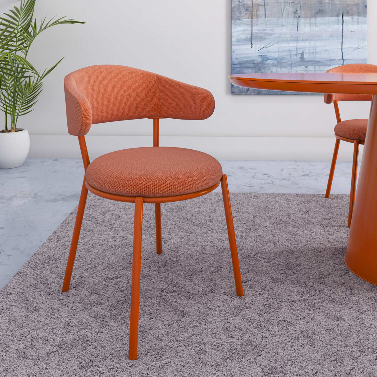 Nilkamal Clarice Dining Chair (Rust)