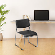 Nilkamal contract01 Without Arm Visitor Chair Black Floccntrc01Cpacblk