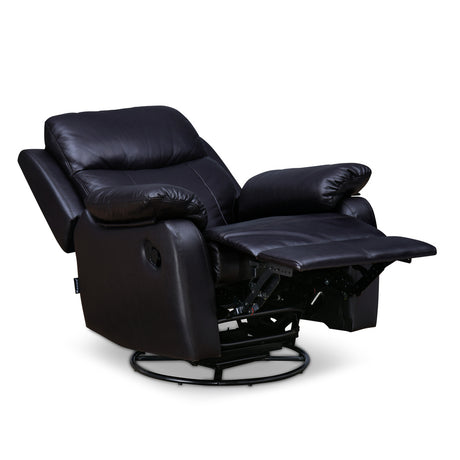 Carolina 1 Seater Swivel Rocker Manual Sofa Recliner- Brown