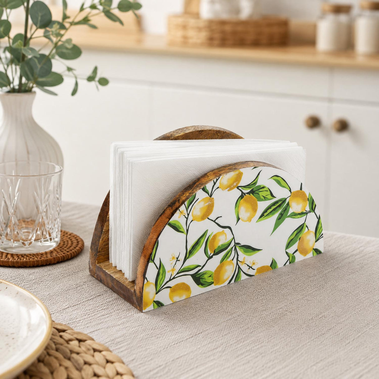 Open Top MDF Tissue Box- Yellow