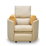 Arias Cherish 1 Seater Electric Rocker Sofa Recliner with Cushions- Sand Beige