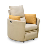 Arias Cherish 1 Seater Electric Rocker Sofa Recliner with Cushions- Sand Beige