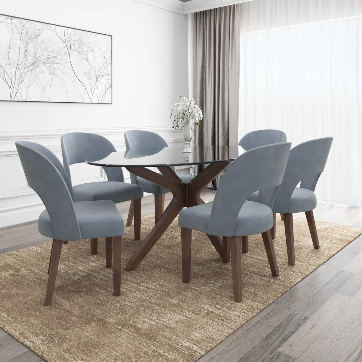 Crossway 6 Seater Dining Kit (Walnut) - Main View