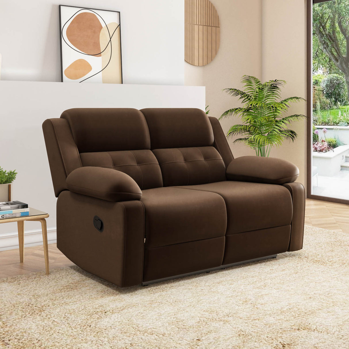 Nilkamal Homes - Derik 2 Seater Manual Recliner Sofa Side View