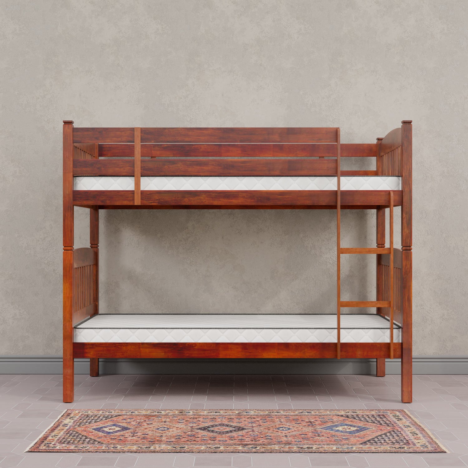 Dom Solid Wood Bunk Bed- Cappuccino
