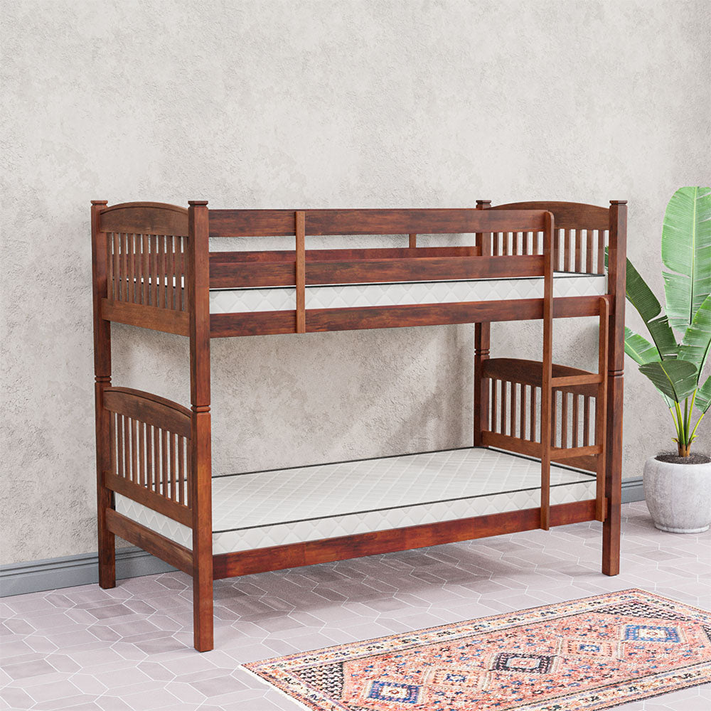 Dom Solid Wood Bunk Bed- Cappuccino