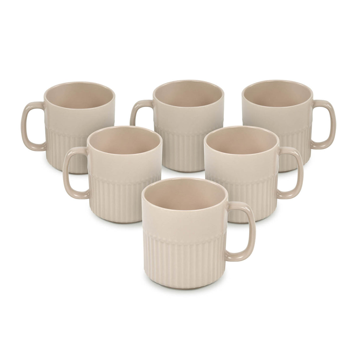 Porcelain Coffee Mug Set of 6- Ivory Matt