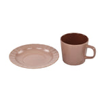 Porcelain Cup and Saucer Set of 6- Lilac