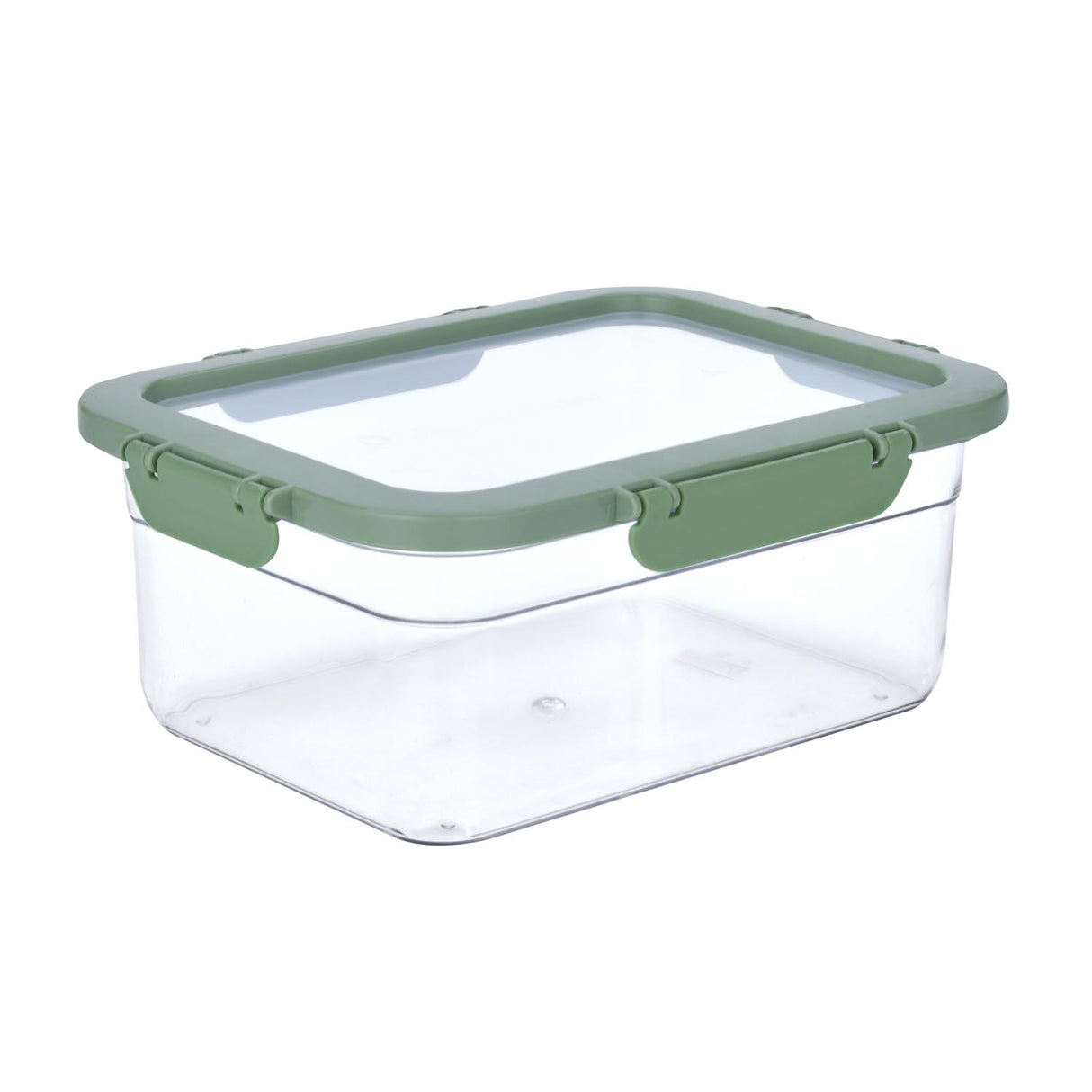 Multipurpose Airtight 2200 ml Food Container- Transparent & Green