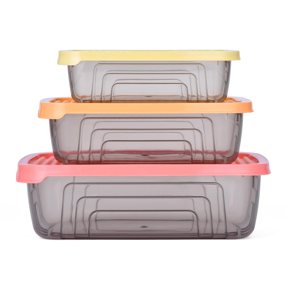 Rectangular Storage Cannister Set of 3- Multicolor