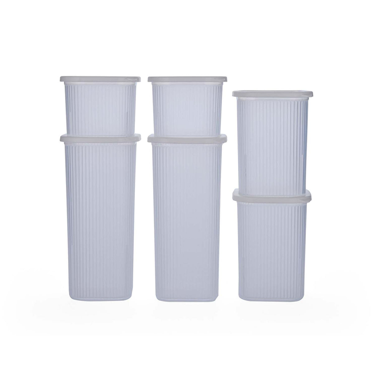 Multipurpose Storage Cannister Set of 6- White
