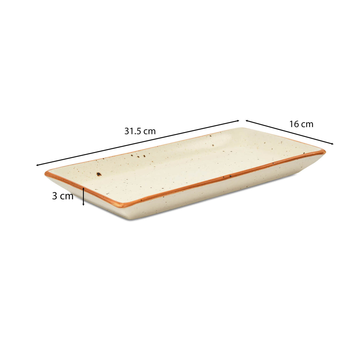 Stoneware Serving Platter "12x16" - Cream