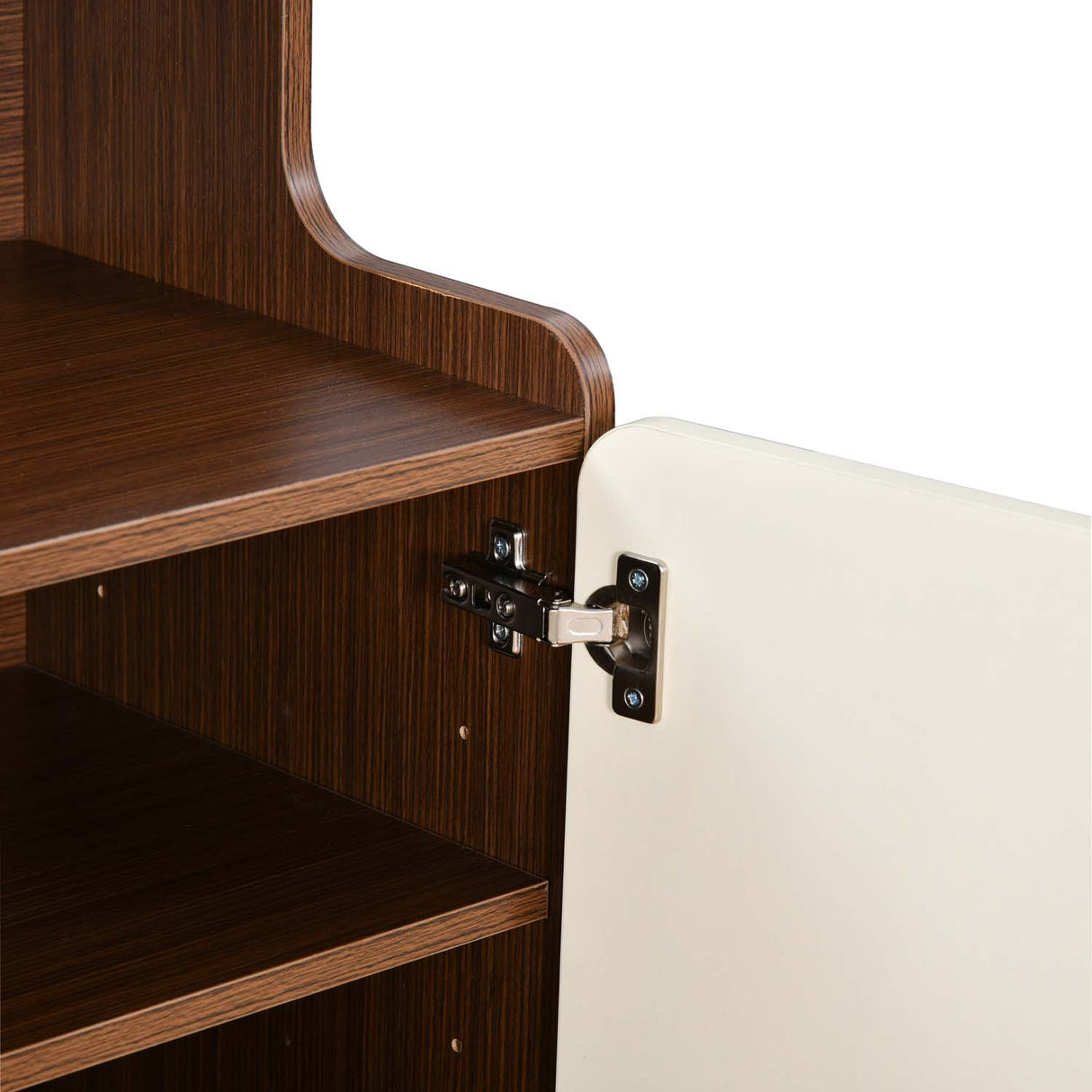 Benny 2 Door Shoe Cabinet- Legno Oak Dark & Ivory