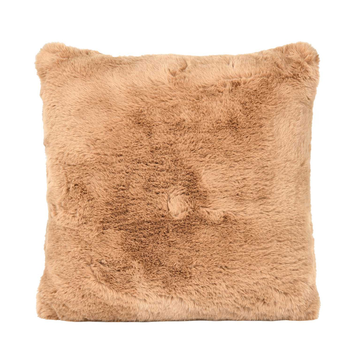 Faux Fur Decorative Filled Cushion- Brown
