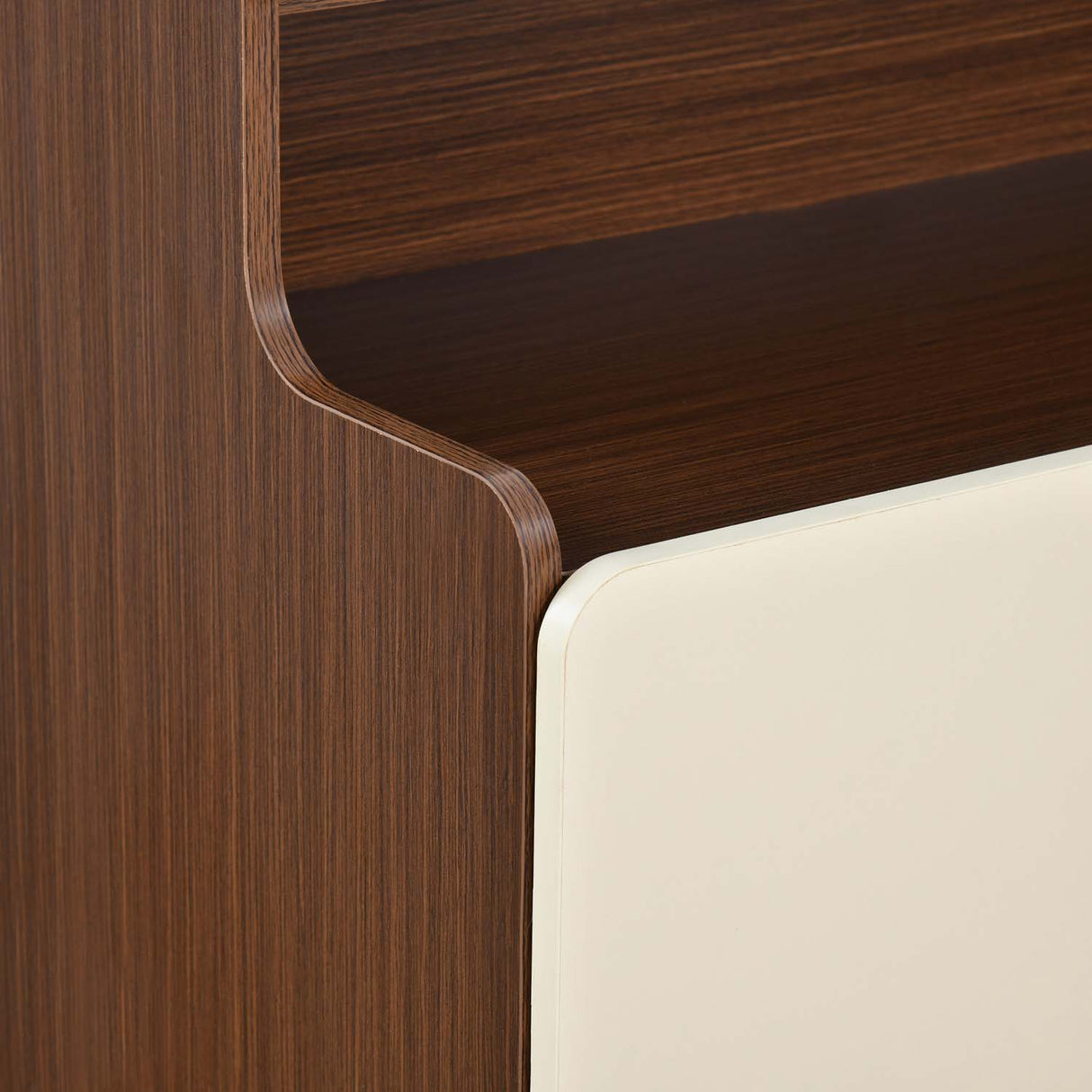 Benny 2 Door Shoe Cabinet- Legno Oak Dark & Ivory