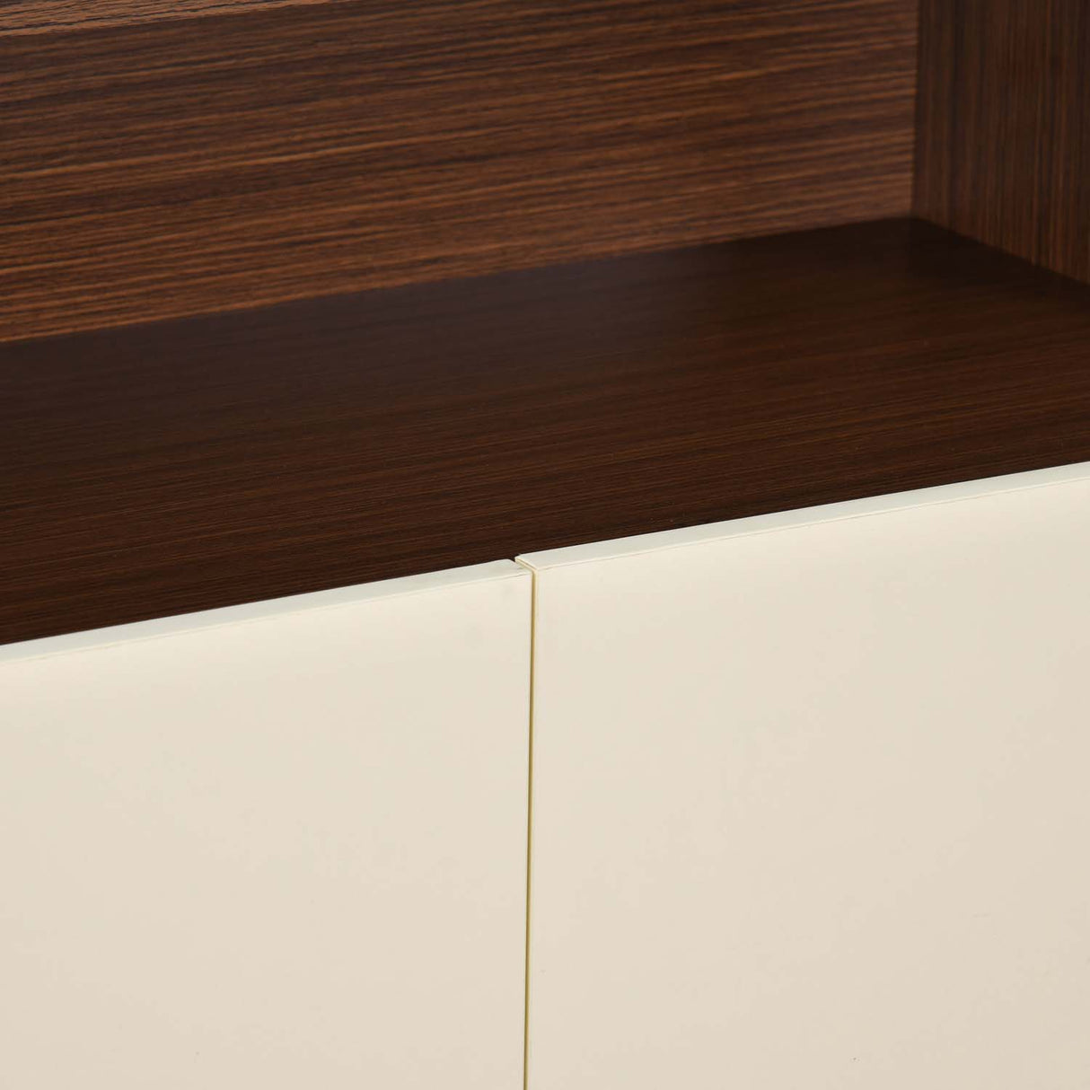 Benny 2 Door Shoe Cabinet- Legno Oak Dark & Ivory