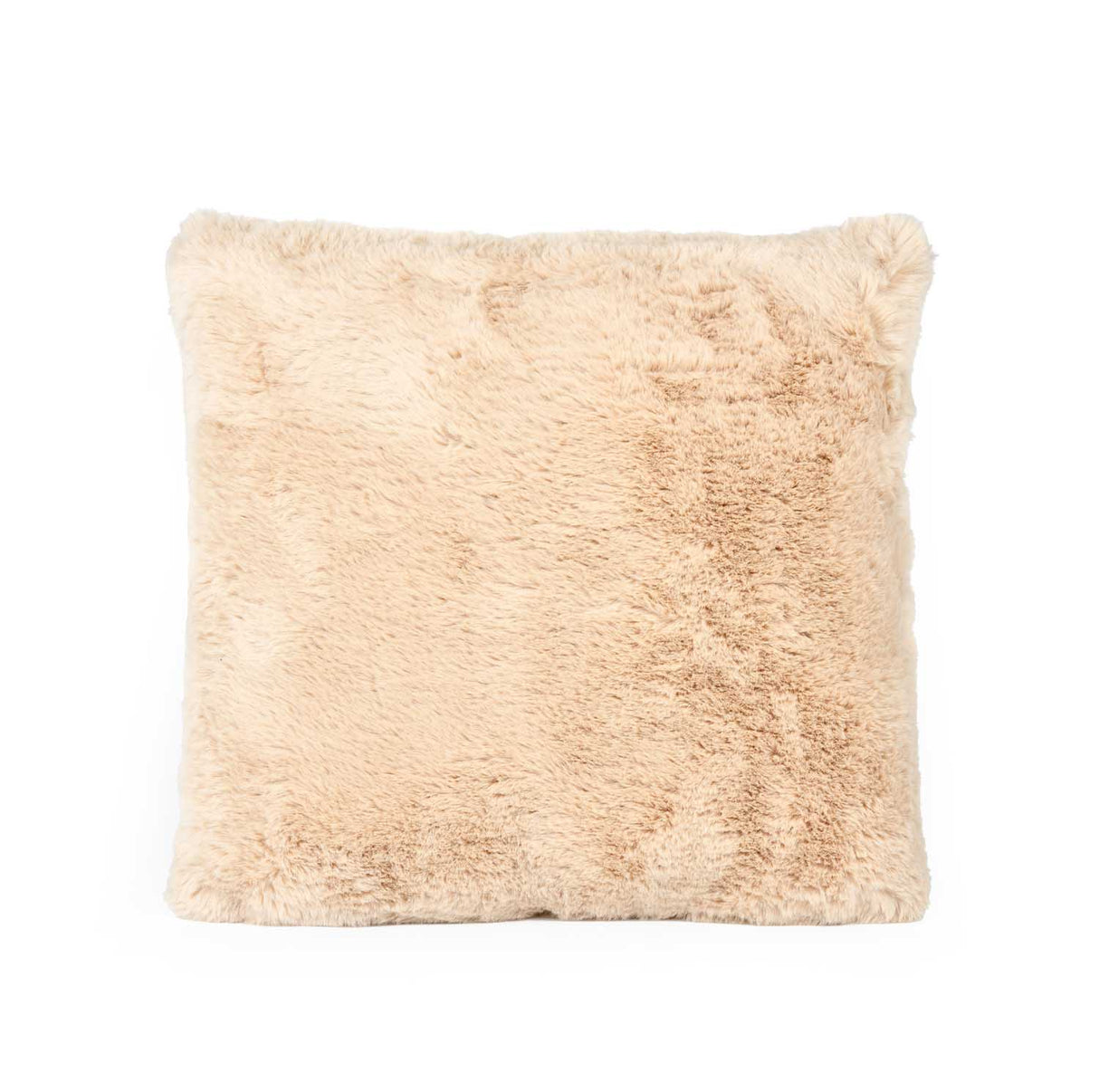 Faux Fur Decorative Filled Cushion- Beige