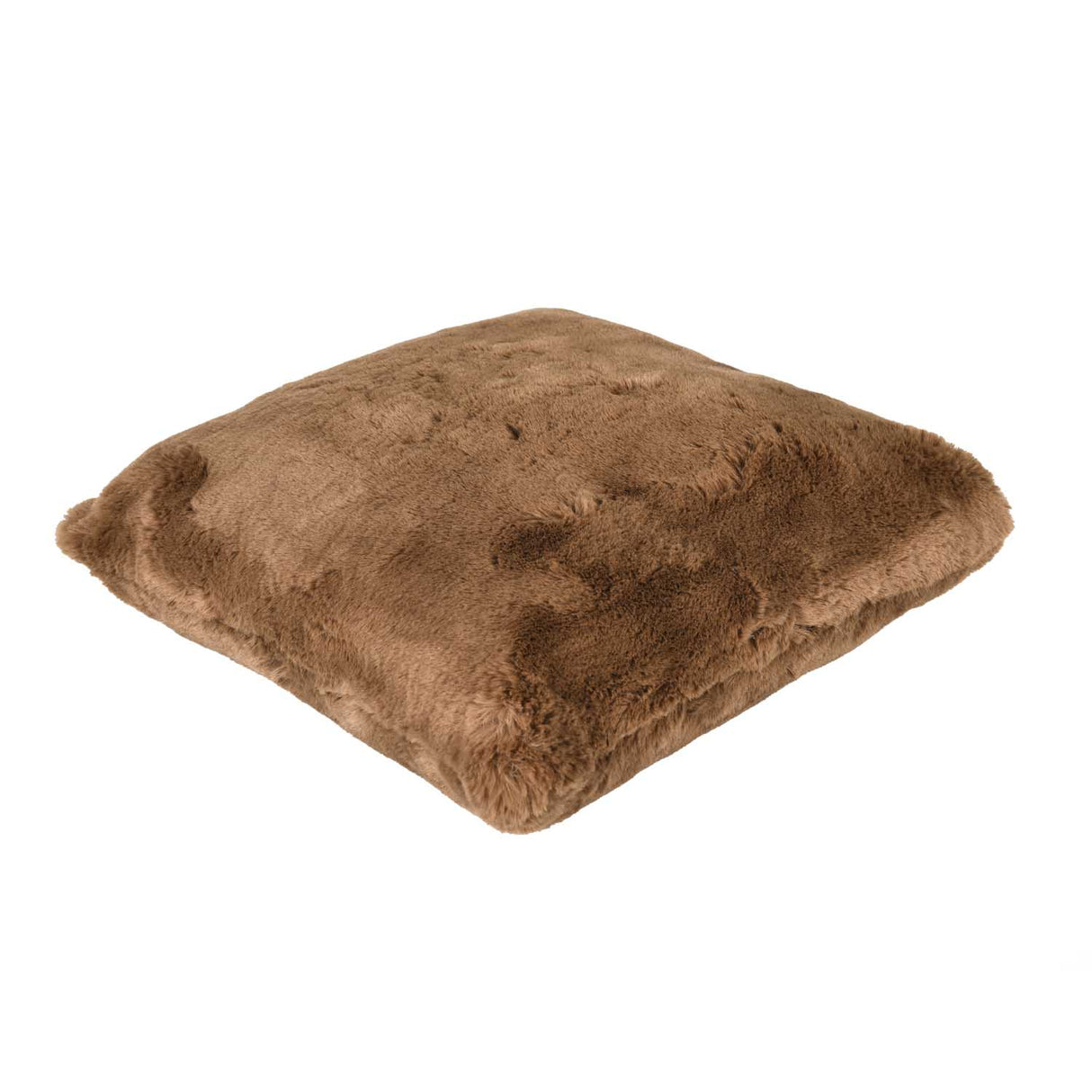 Faux Fur Decorative Filled Cushion- Brown