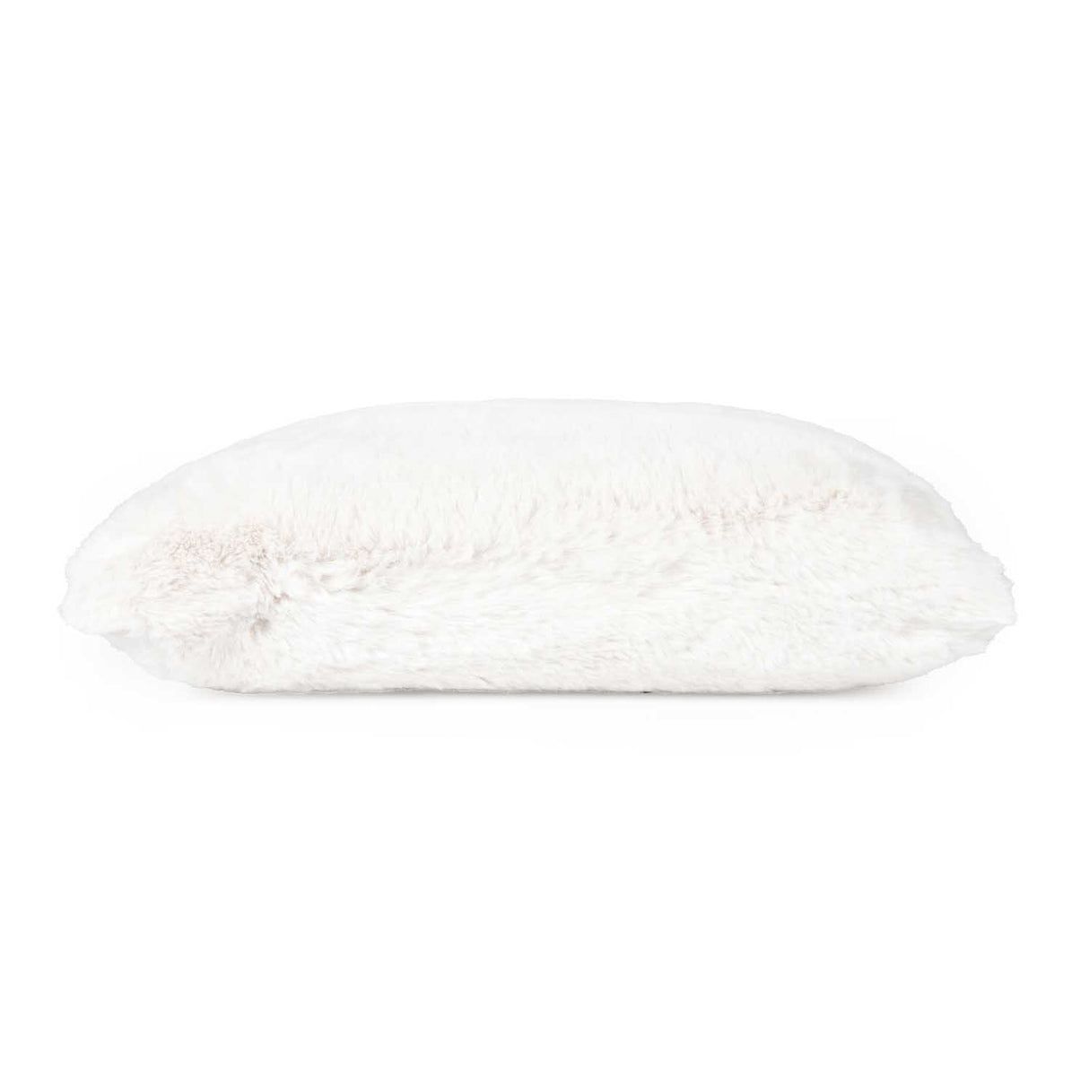 Faux Fur Decorative Filled Cushion- White
