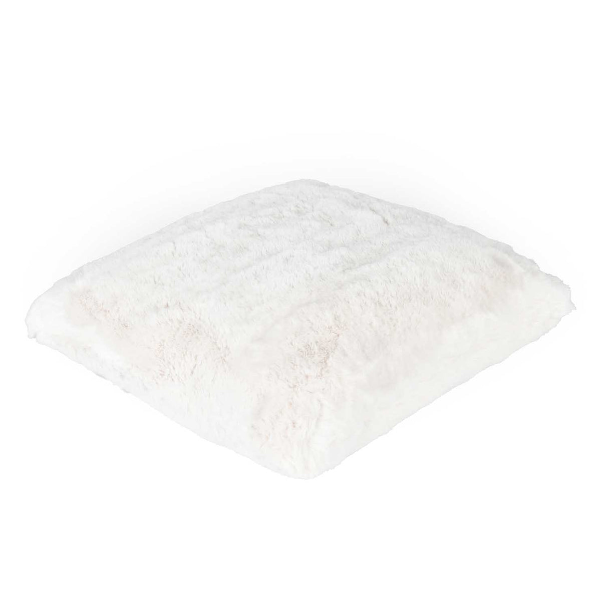 Faux Fur Decorative Filled Cushion- White