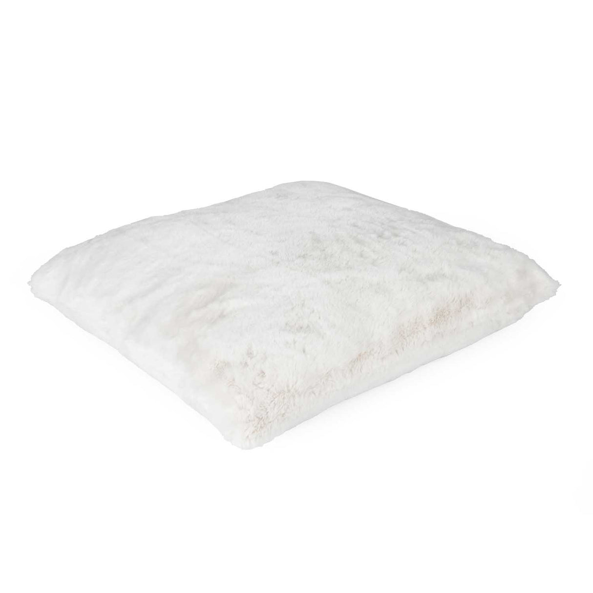 Faux Fur Decorative Filled Cushion Large- White
