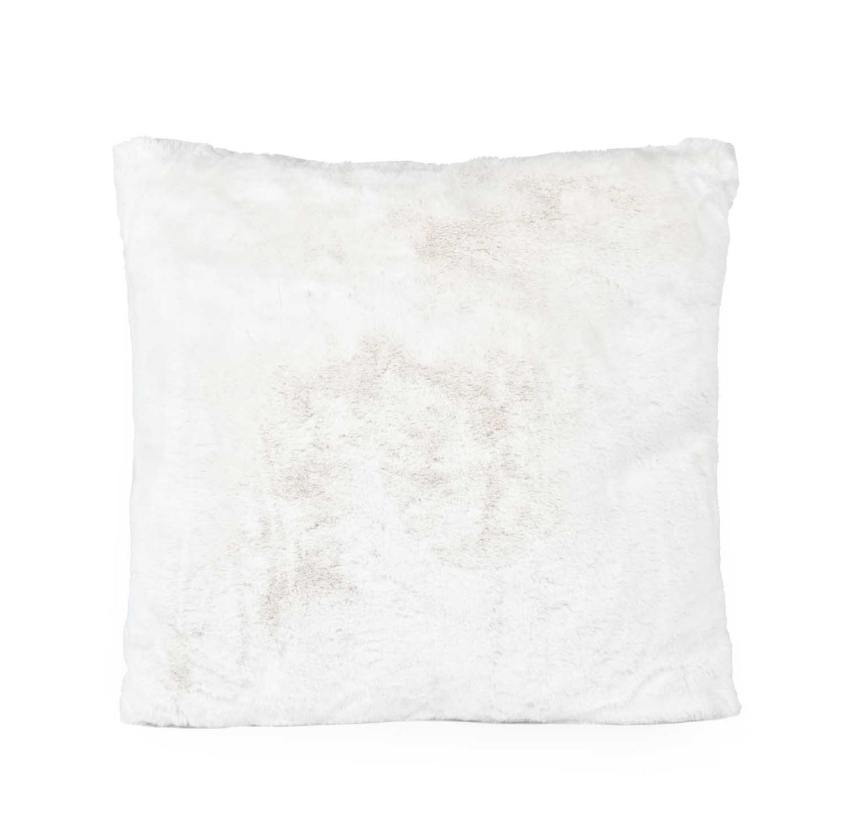 Faux Fur Decorative Filled Cushion Large- White