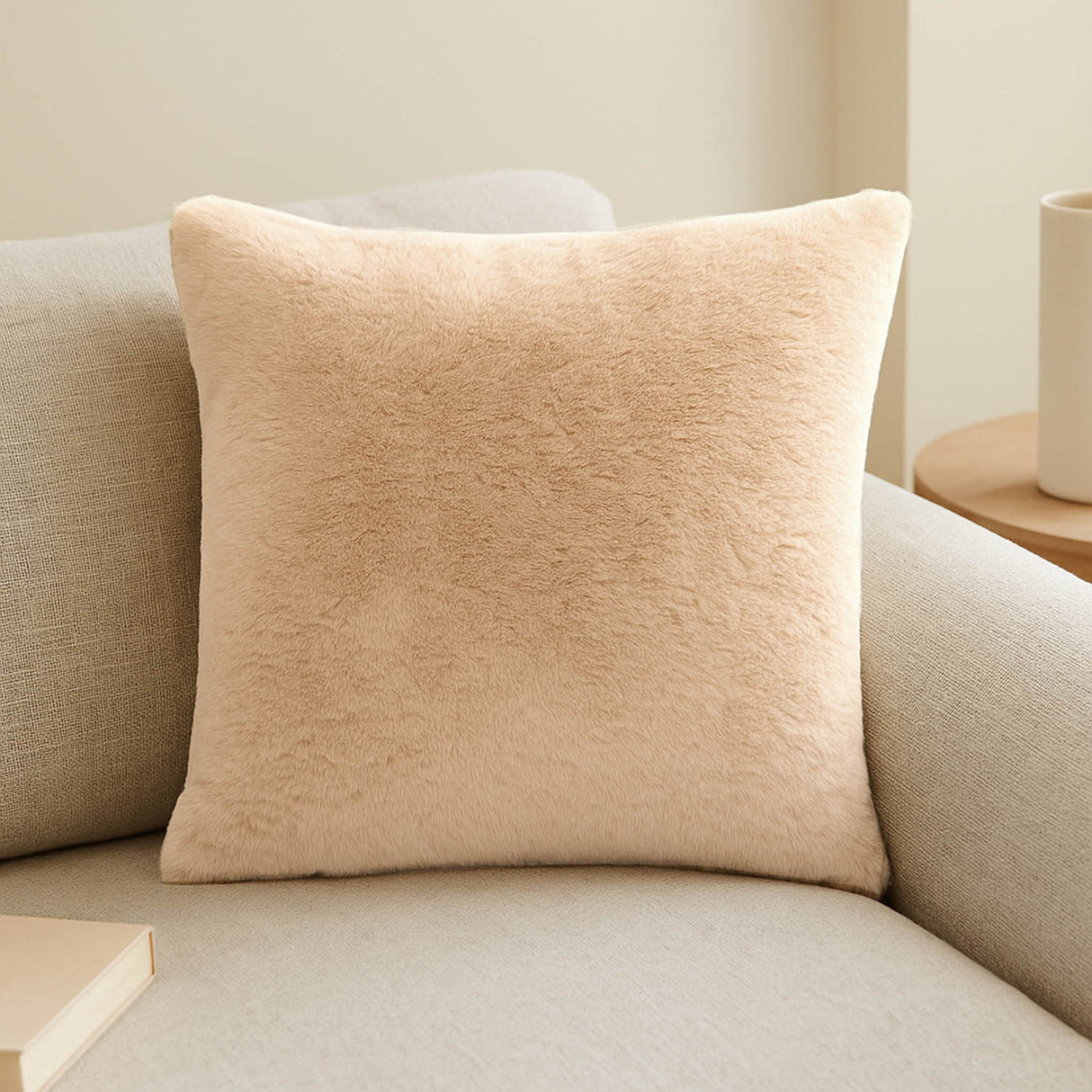 Filled Polyester Cushion- Beige