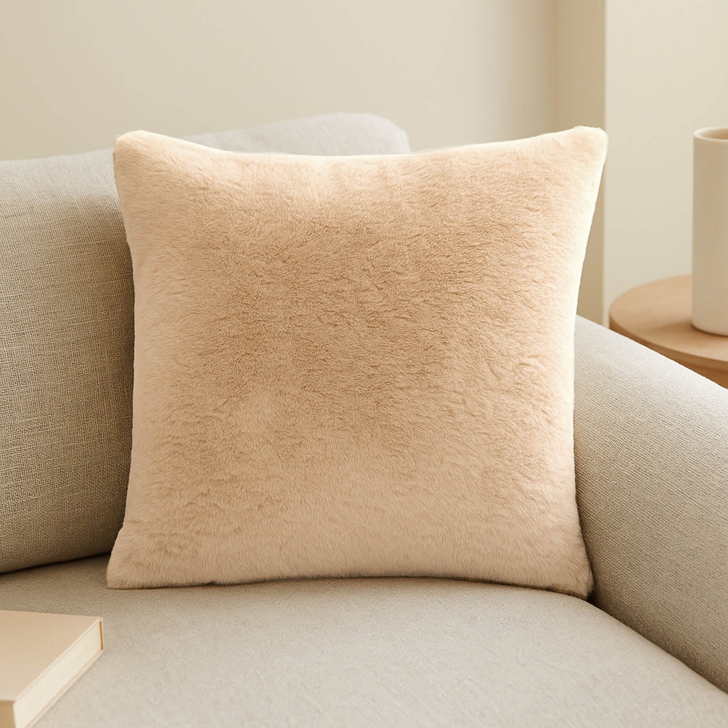 Filled Polyester Cushion- Beige