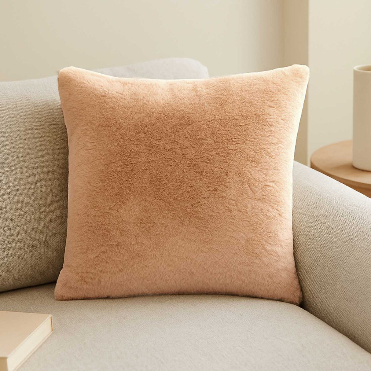 Filled Polyester Cushion- Brown