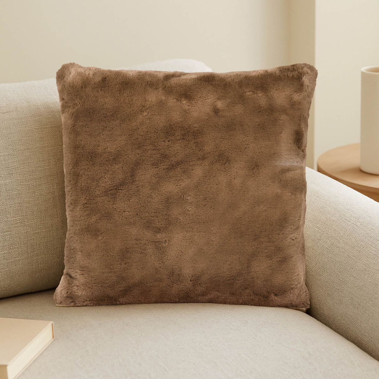 Filled Polyester Cushion- Brown
