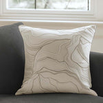 Abstract Pearl Design Polyester Cushion Cover- Off-white