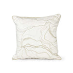 Abstract Pearl Design Polyester Cushion Cover- Off-white