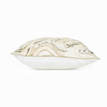 Abstract Heavy Pearl Polyester Cushion Cover- White