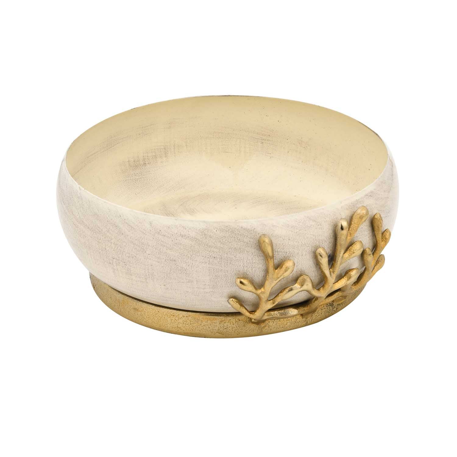 Decorative Urli with Golden Branch- Gold