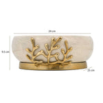Decorative Urli with Golden Branch- Gold