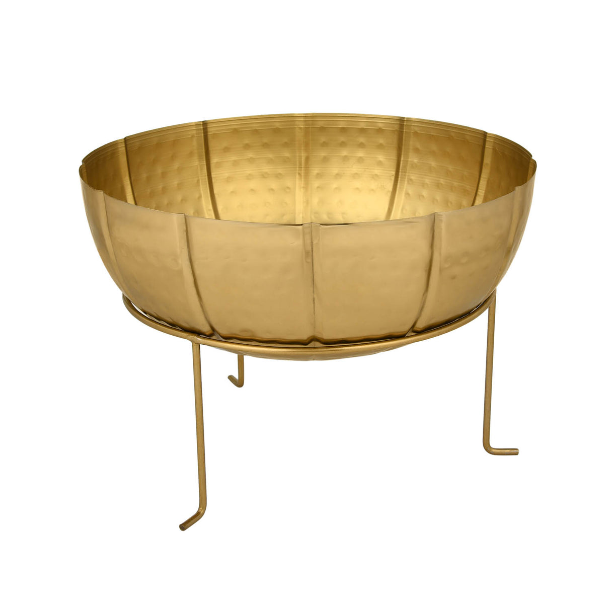 Decorative Urli with Trileg Stand Large- Gold