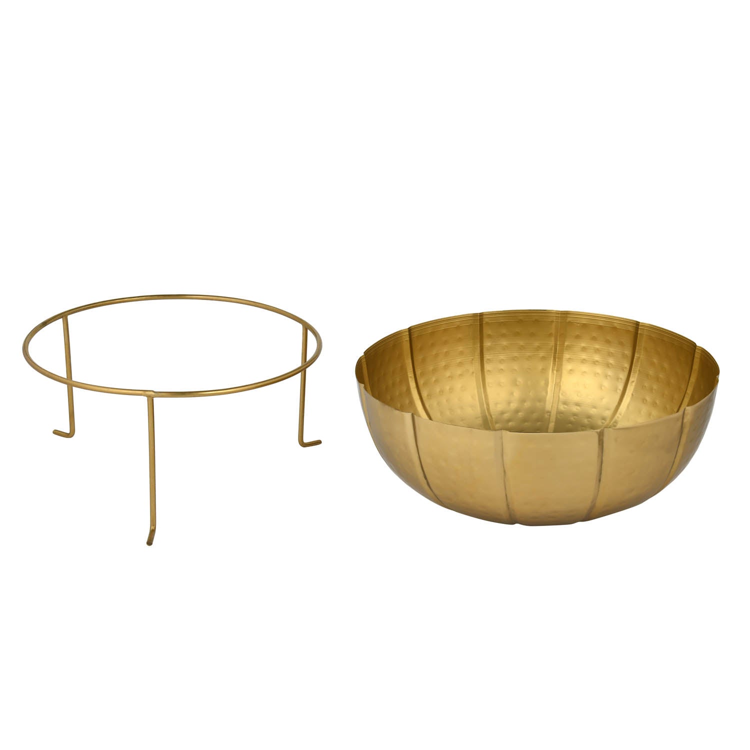Decorative Urli with Trileg Stand Large- Gold