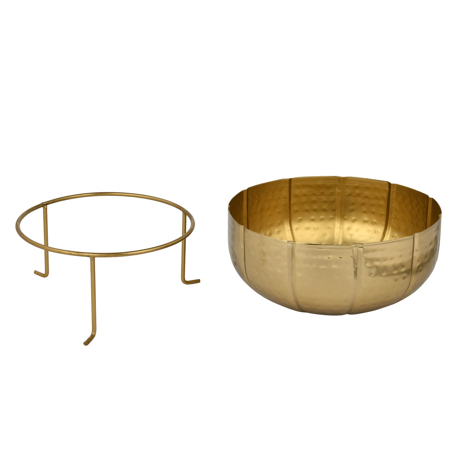 Decorative Urli with Trileg Stand Small- Gold