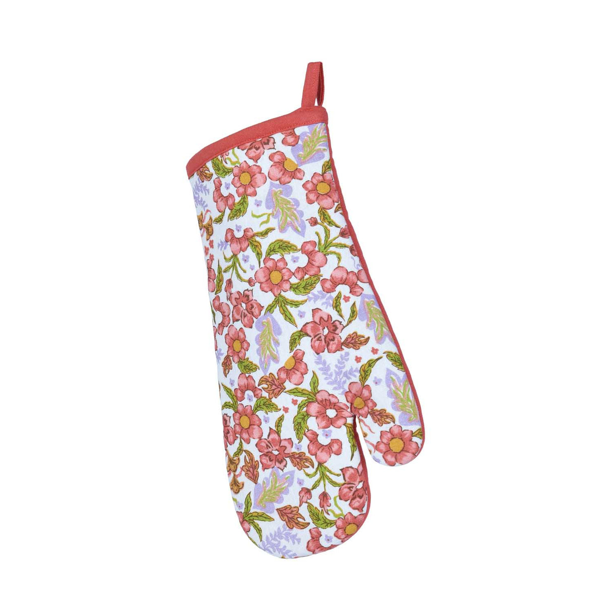 Floral Oven Golve- Rust