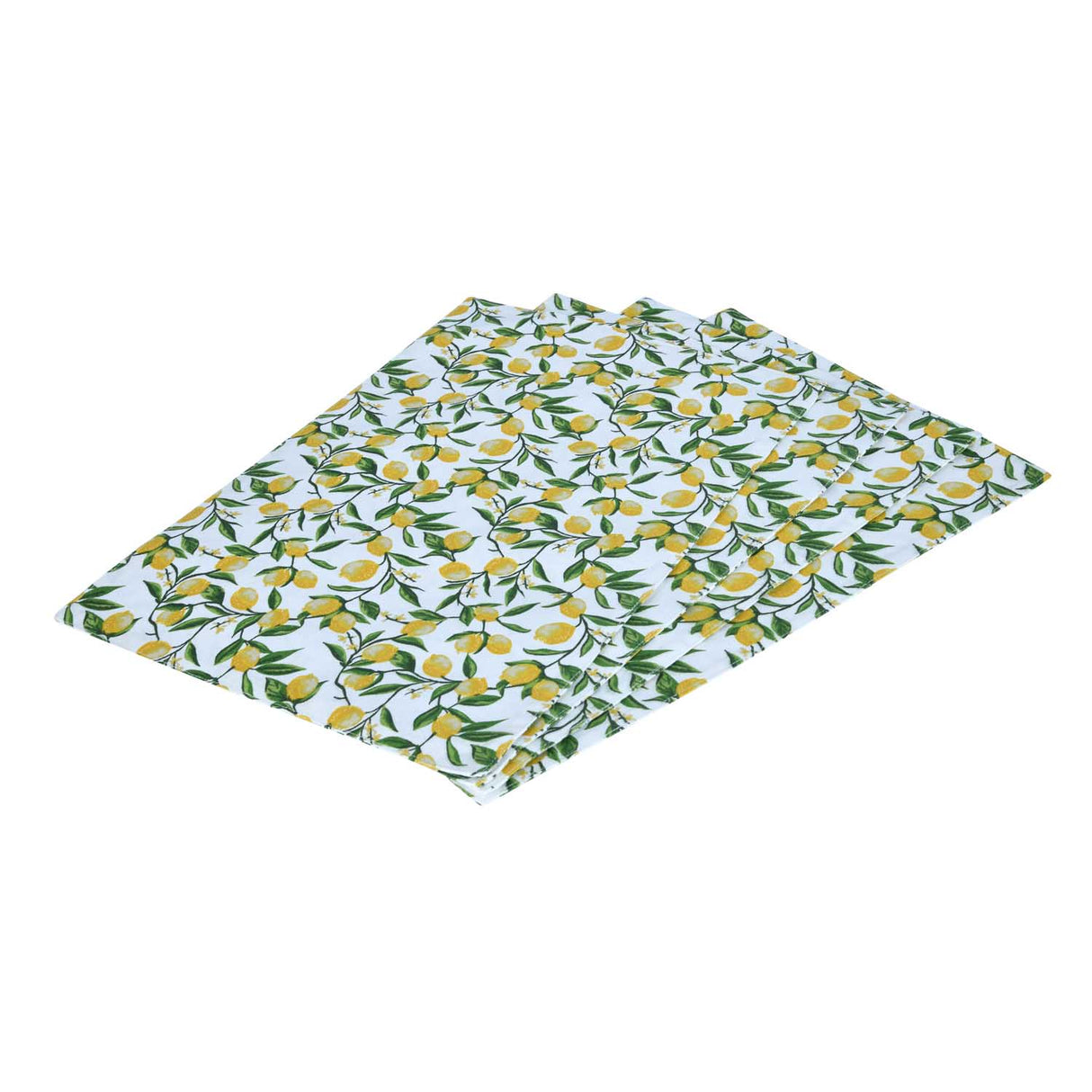 Lemon Lush Cotton Placemat Set of 4- Multicolor