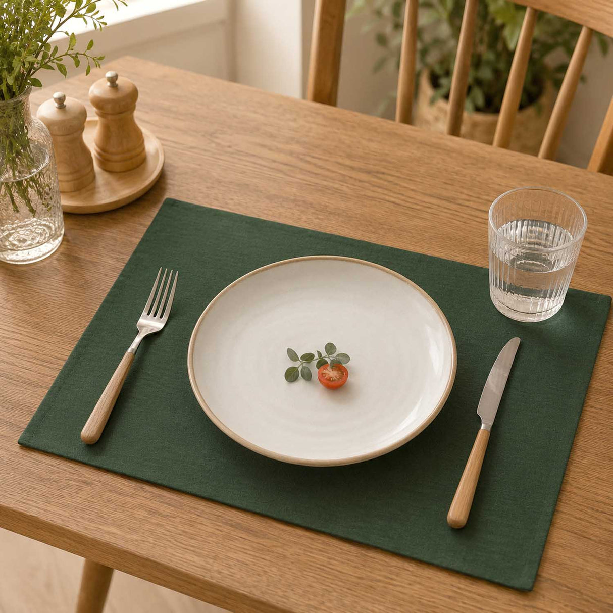 Lemon Lush Cotton Placemat Set of 4- Green