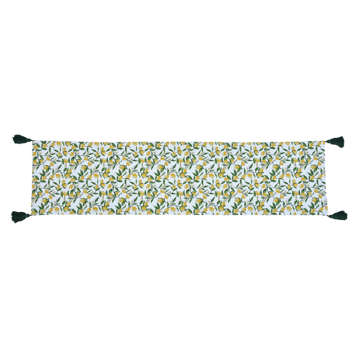 Lemon Lush Cotton Table Runner- Multicolor, 120 x 30 cm